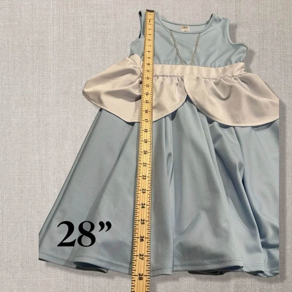 Little Adventures Cinderella Princess Dress Blue White Costume Girls Size 8